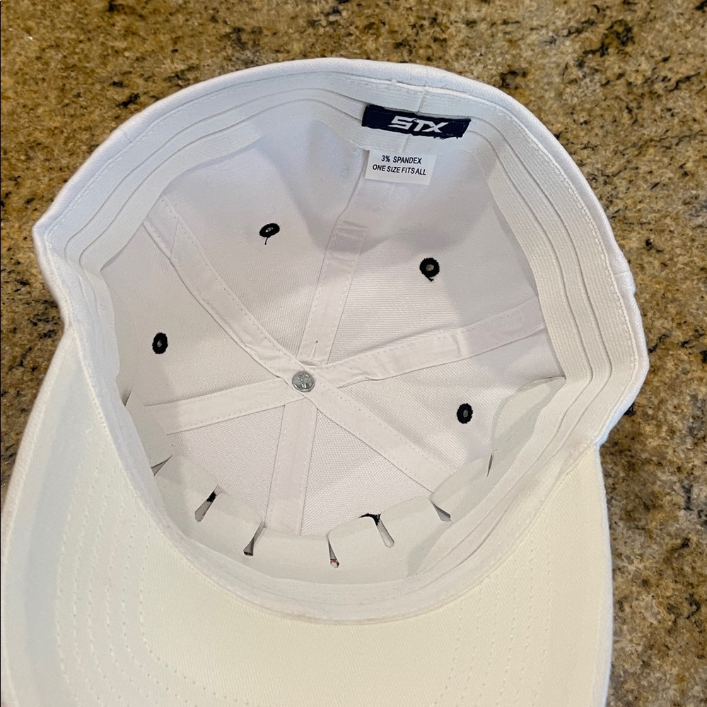 White Lacrosse Cap with Orange P Logo/Black stitching /NWT - Picture 8 of 10